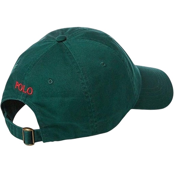 Ralph Lauren Green Baseball Cap with Red Logo - Picture 2 of 2